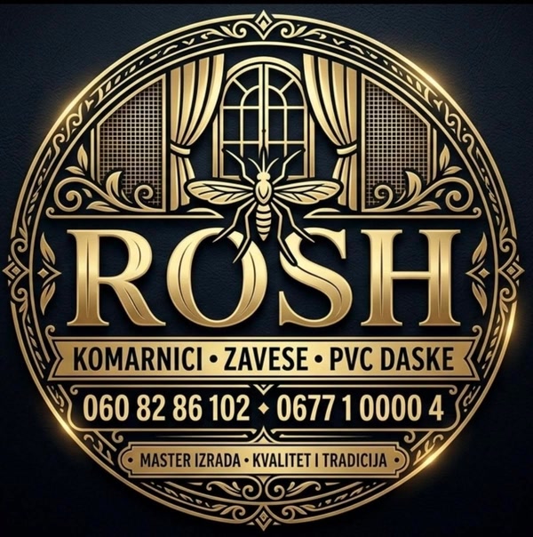 Rosh logo: komarnici, zavese, PVC daske